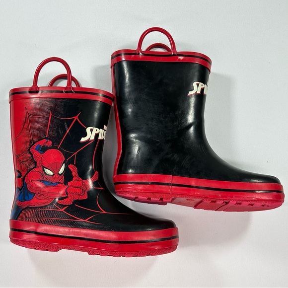 Marvel Spider Man Rain Boots Size 11 Toddler - Picture 3 of 12